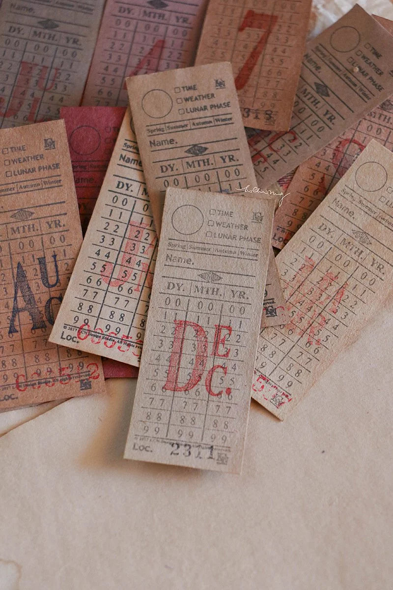 LCN - Set 13 Sellos de Madera - Ticket Stamp Set