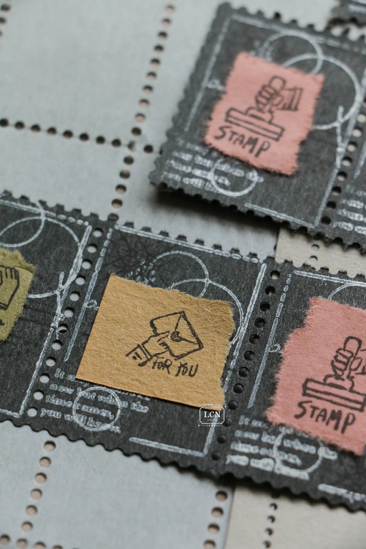LCN - Set 4 Sellos de Madera - Tiny Signs