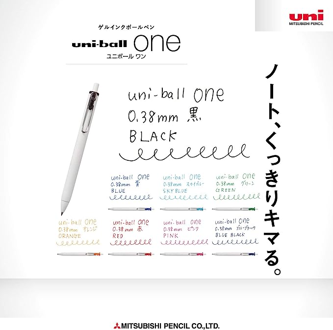 Mitsubishi Uni - Set 8 Bolígrafos 0.38 mm - UniBall One