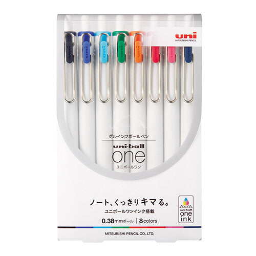 Mitsubishi Uni - Set 8 Bolígrafos 0.38 mm - UniBall One