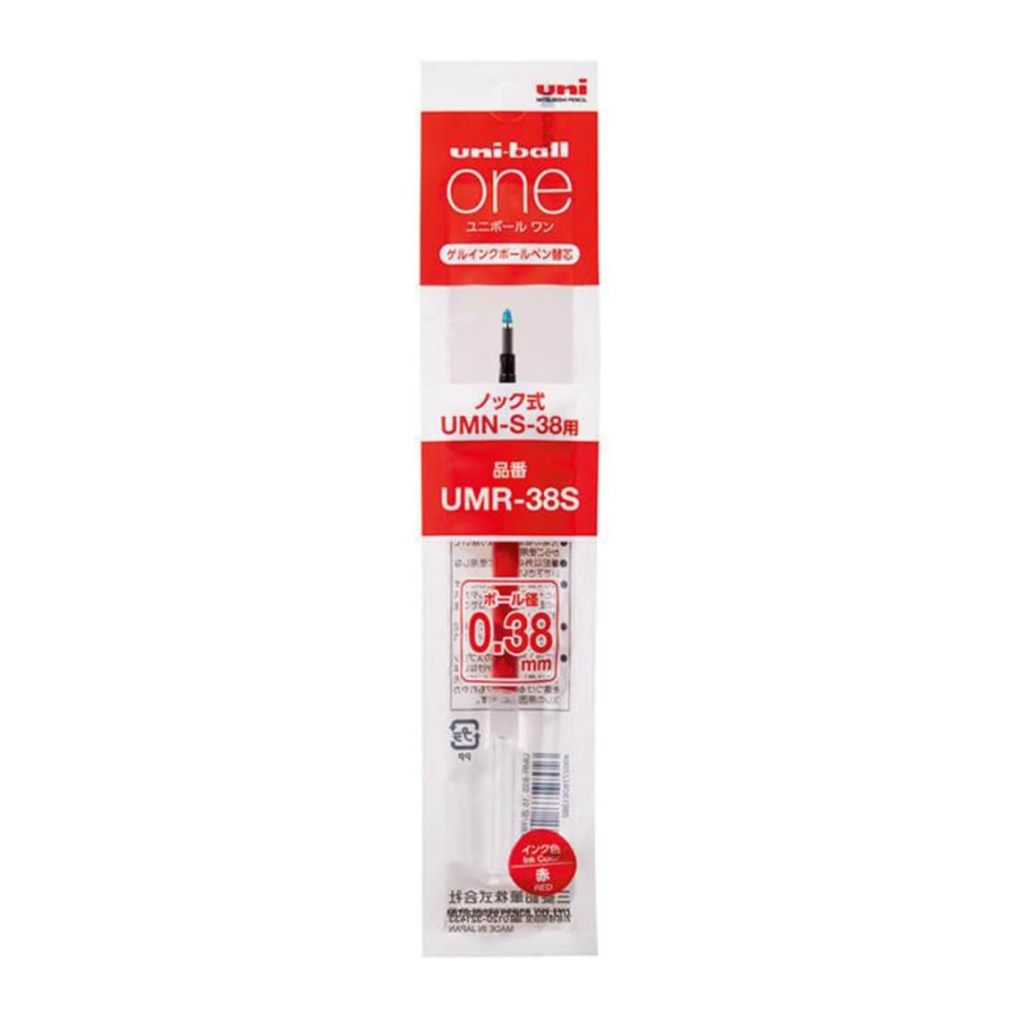 Mitsubishi Uni - Recambio Bolígrafo 0.38 mm Rojo - UniBall One P