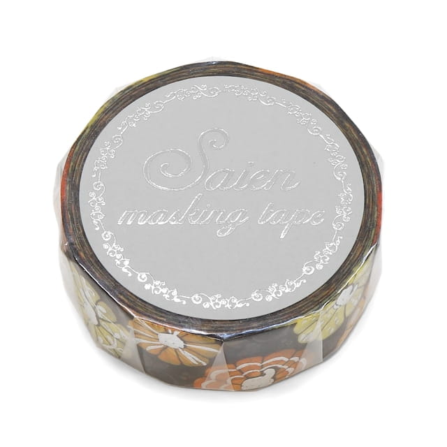 SAIEN - Washi Tape - Pumpkin UR3066 - 15 mm Silver Foil