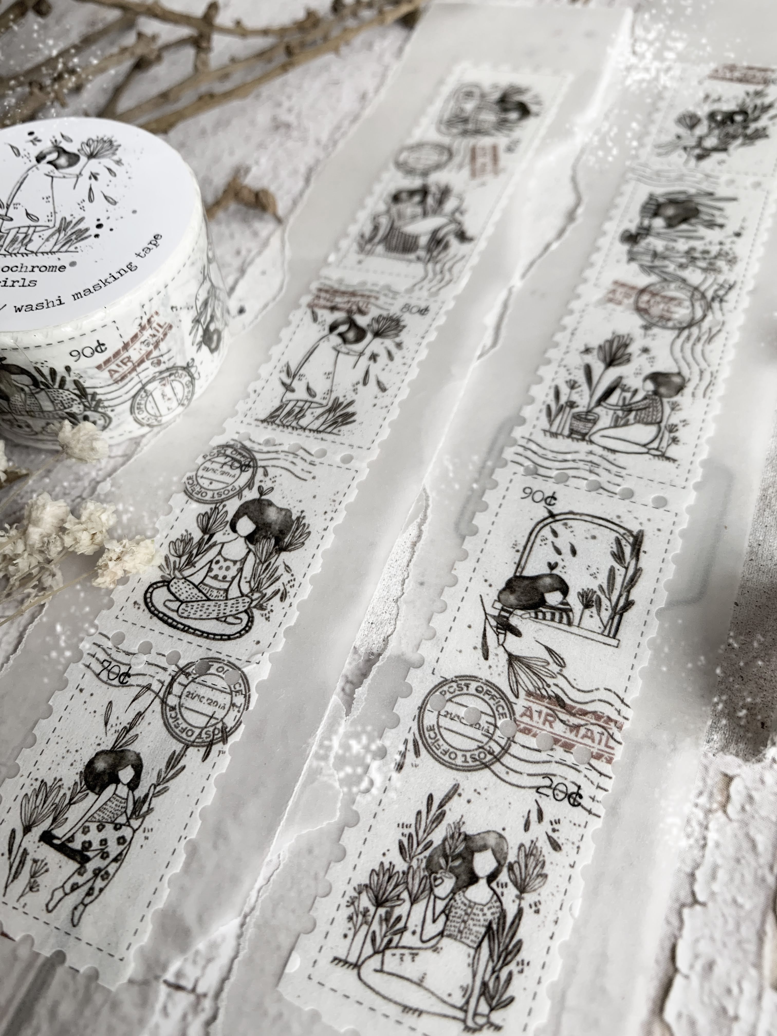 Black Milk Project - Washi Tape Troquelado - Monochrome Girls