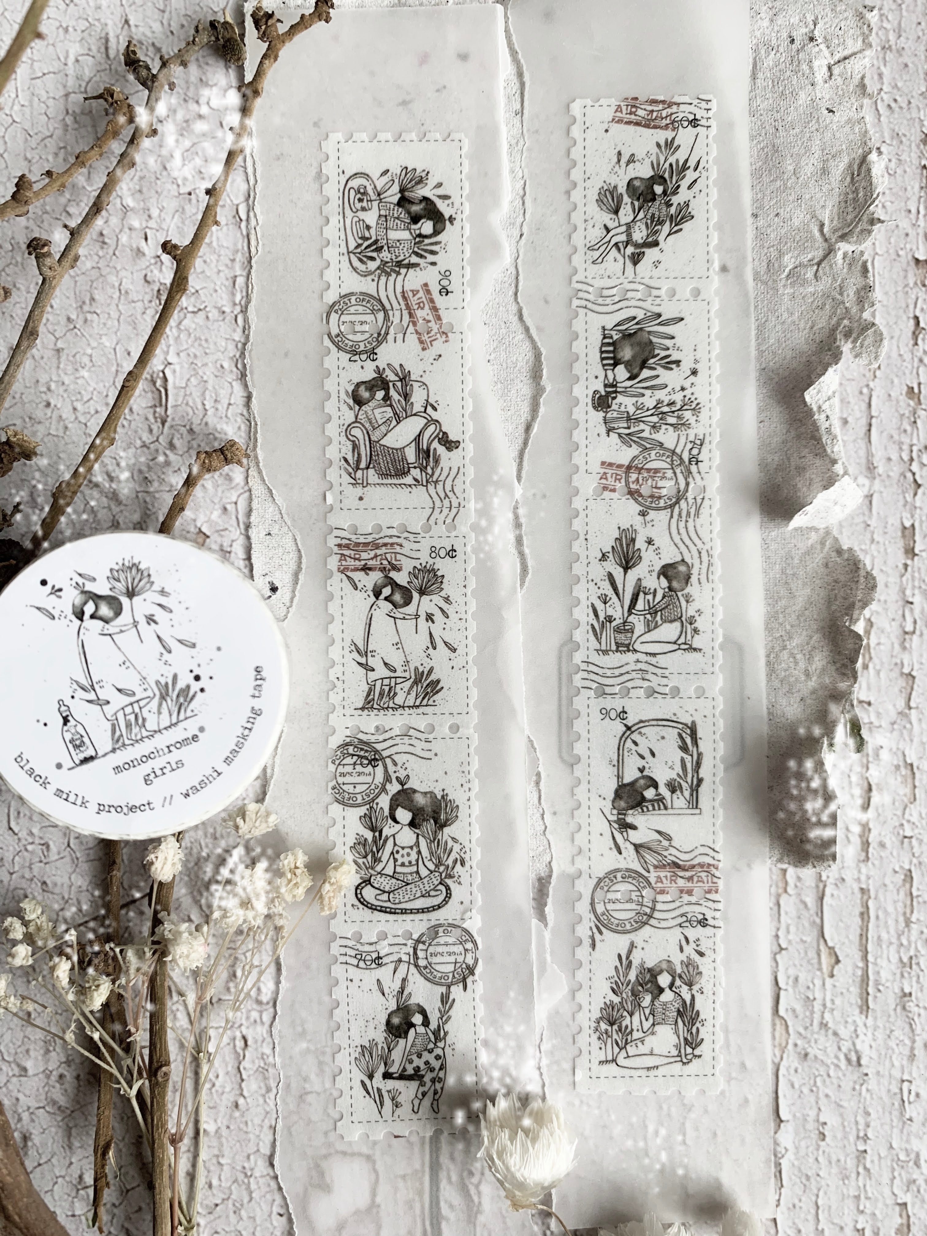 Black Milk Project - Washi Tape Troquelado - Monochrome Girls