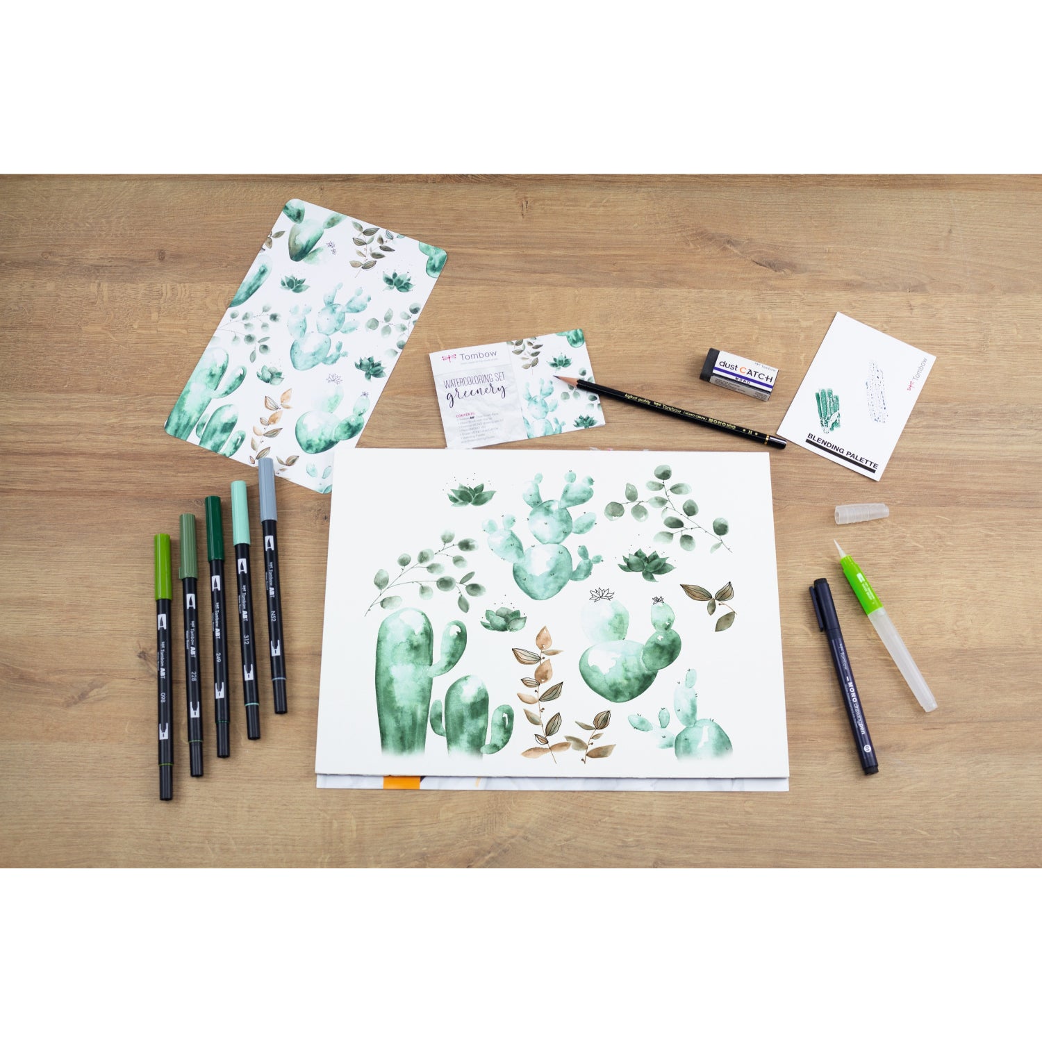 Tombow - Watercoloring - Set Greenery