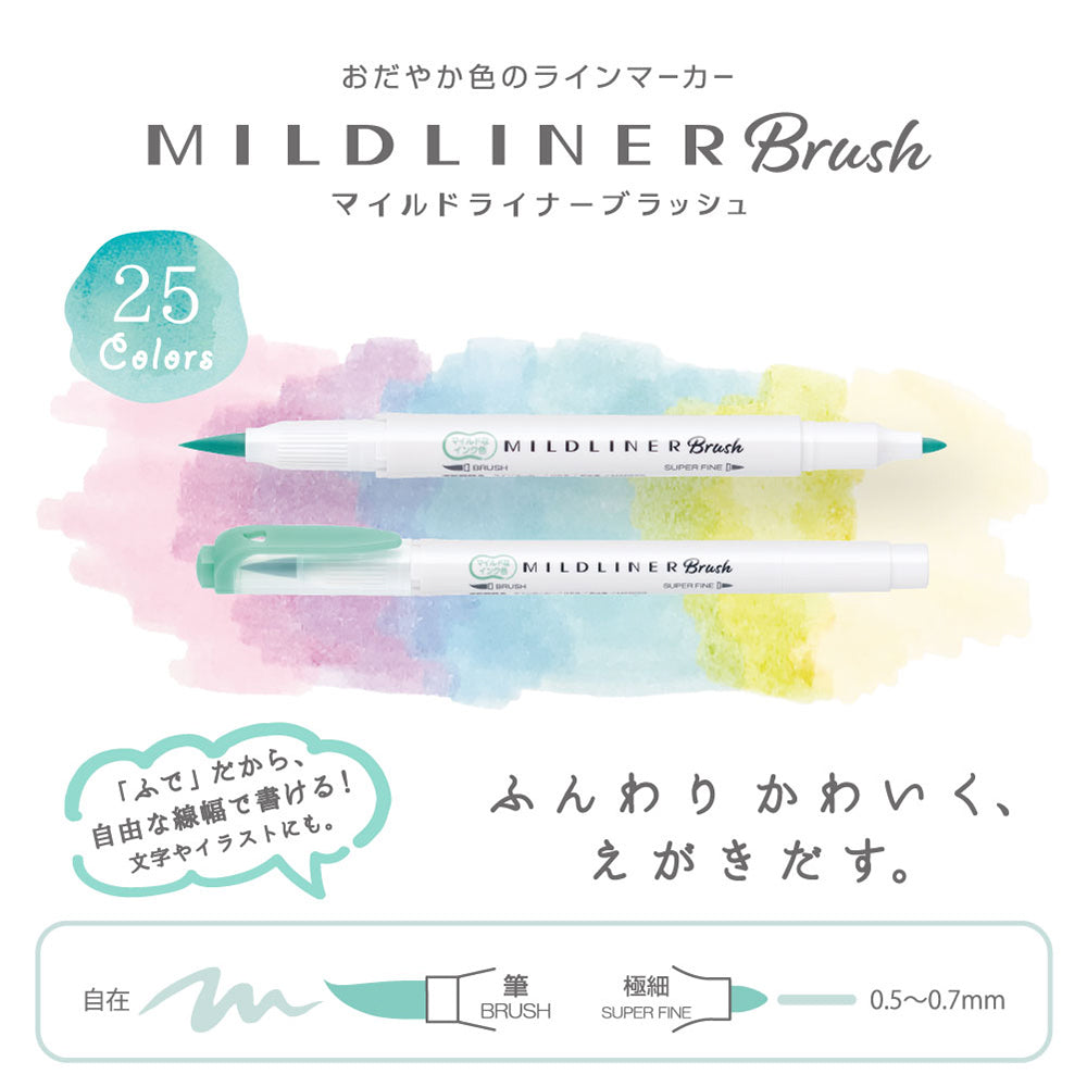 Zebra - Marcador Punta Pincel - MILDLINER - Gold