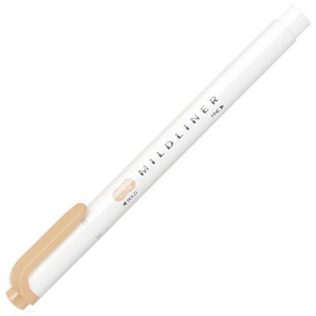Zebra - Marcador Punta Doble - MILDLINER - Beige