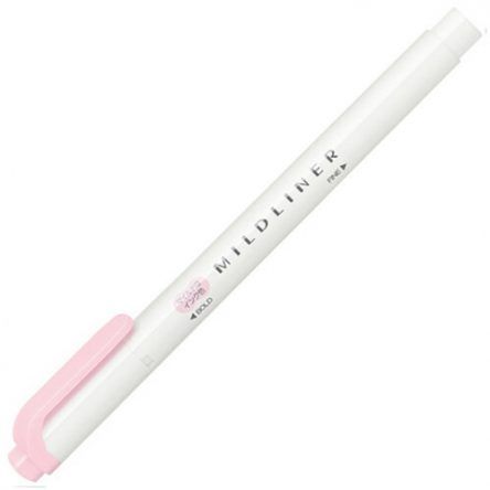 Zebra - Marcador Punta Doble - MILDLINER - Baby Pink