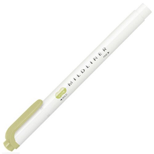 Zebra - Marcador Punta Doble - MILDLINER - Olive