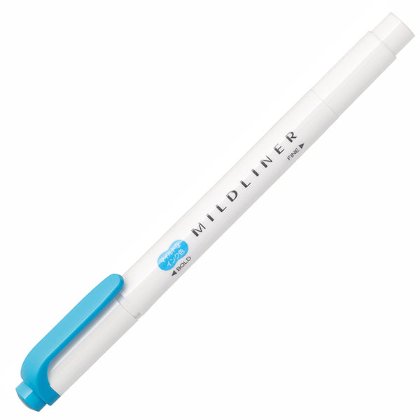 Zebra - Marcador Punta Doble - MILDLINER - Cyan