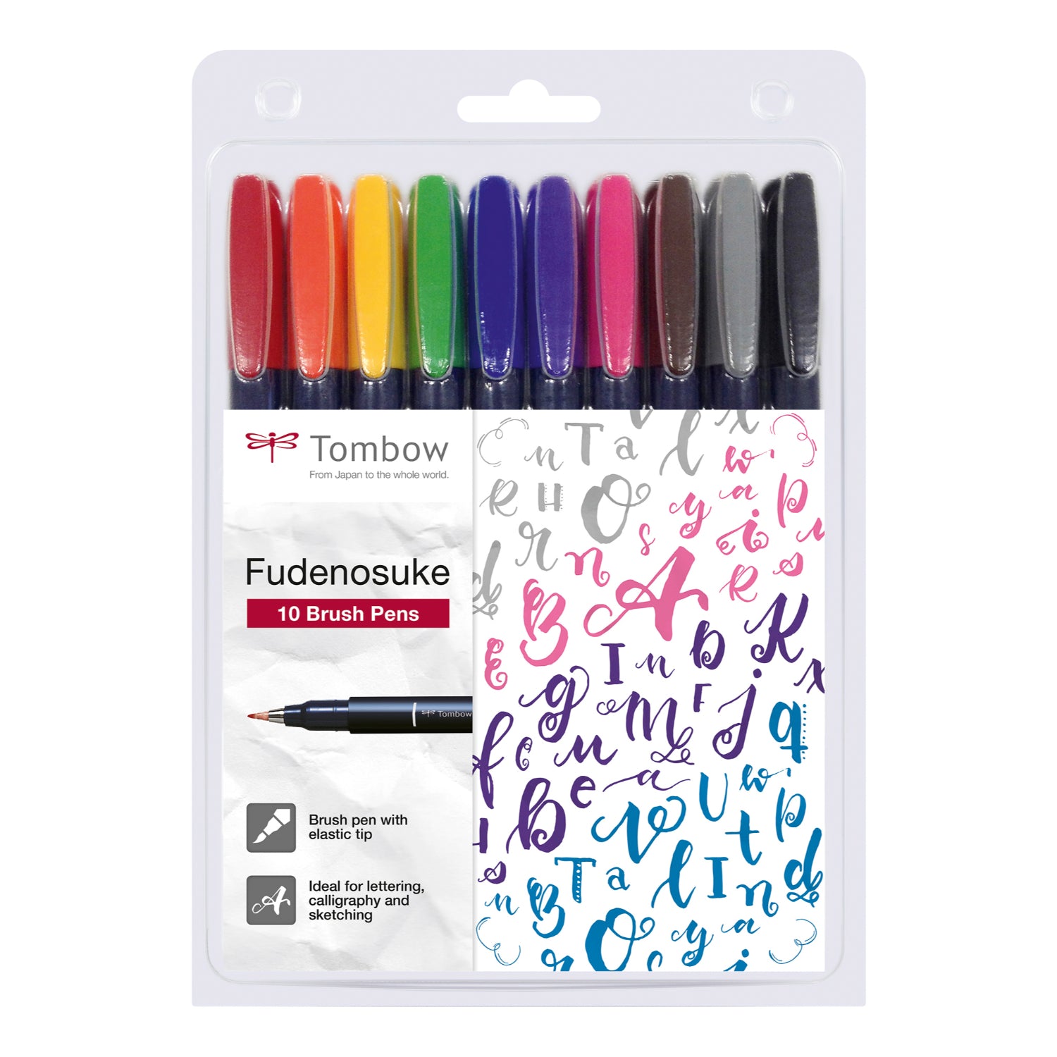 Tombow - Estuche 10 Rotuladores - Fudenosuke