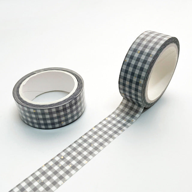 Ayron - Washi tape - Cuadrícula gris
