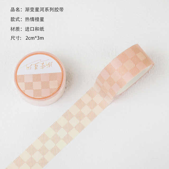 Ayron - Washi tape - Cuadros Naranja