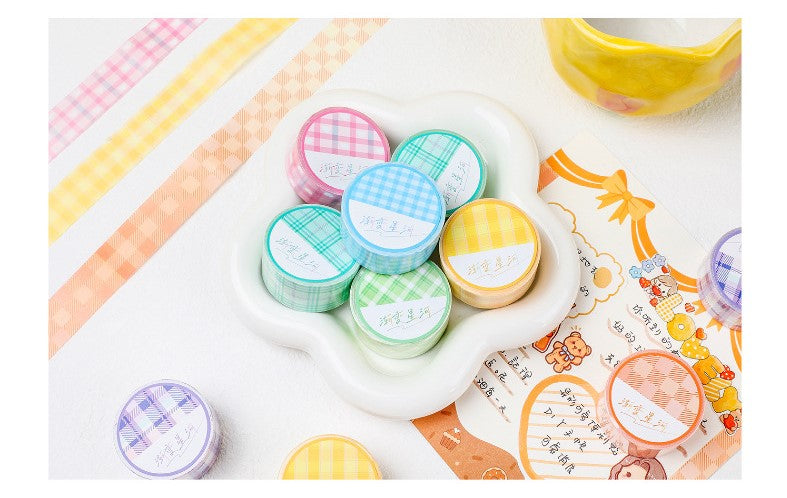 Ayron - Washi tape - Cuadros Azul