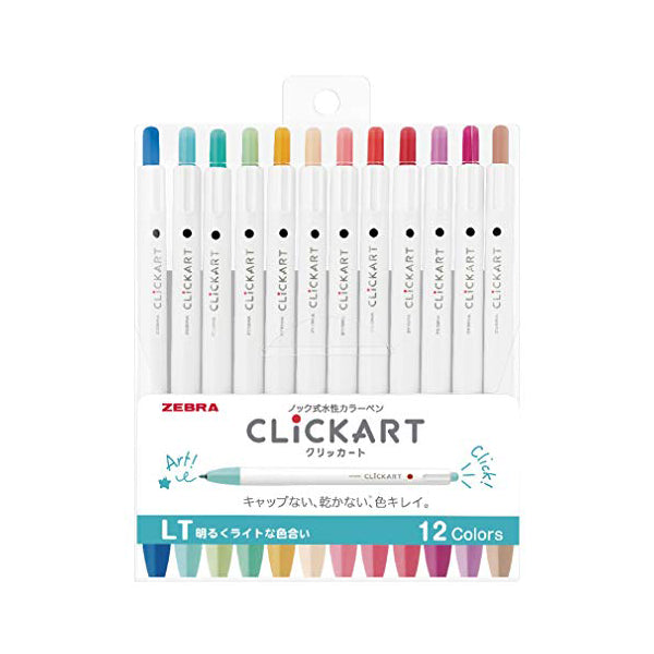 Zebra - Set 12 Rotuladores - CLICKART Light