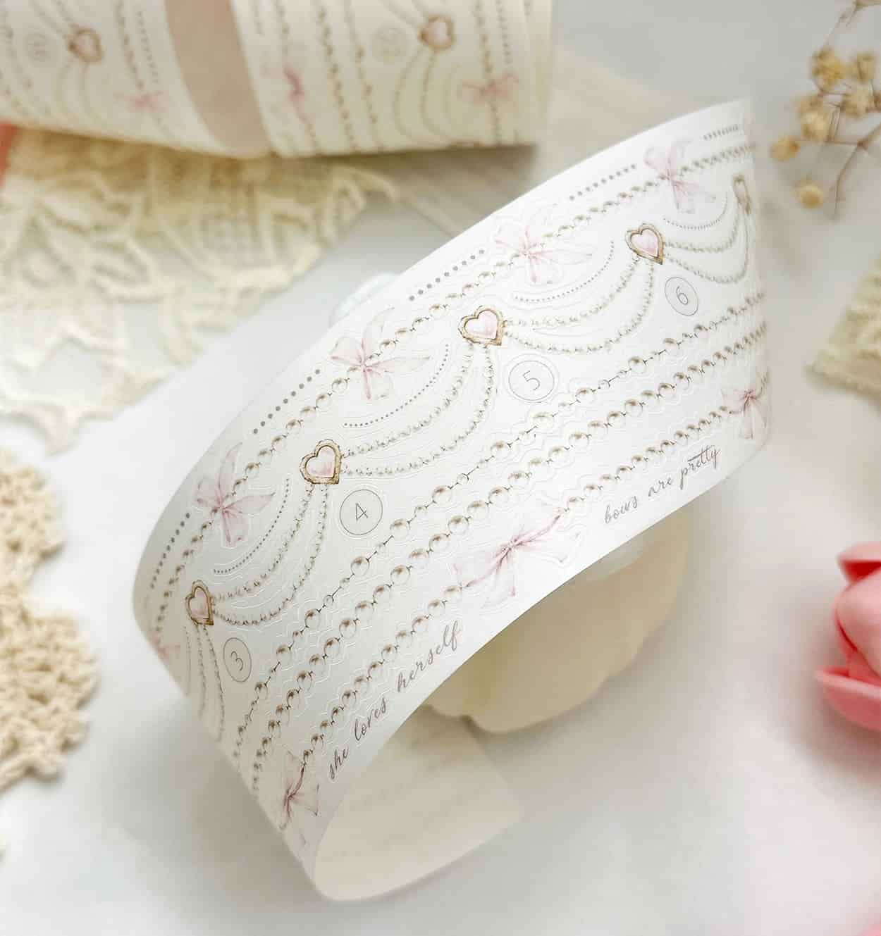 Leela Journals - Washi Tape 50mm - Pearly Strings (Precortado)