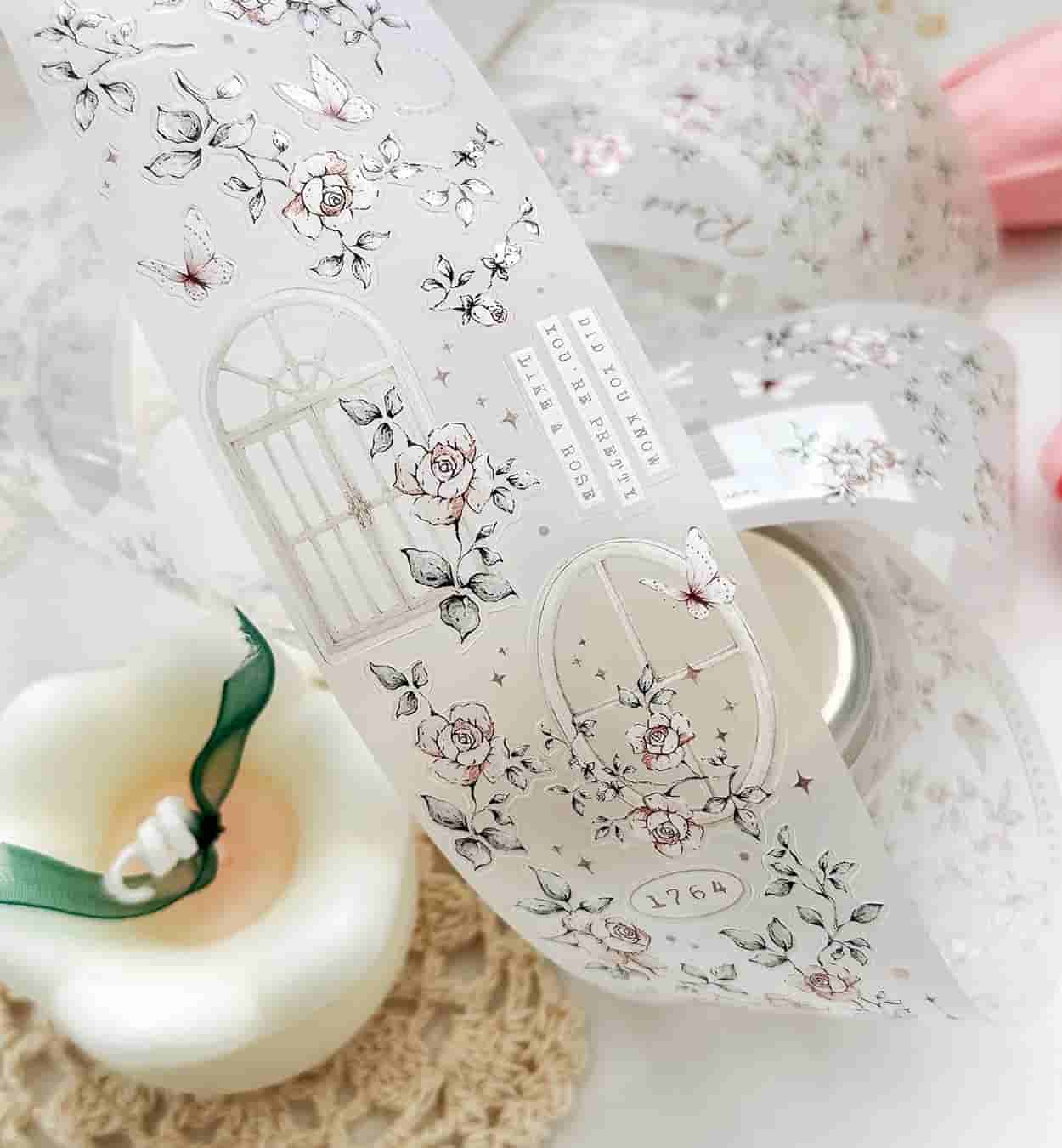 Leela Journals - Washi Tape 50mm - Field of Roses (Precortado)