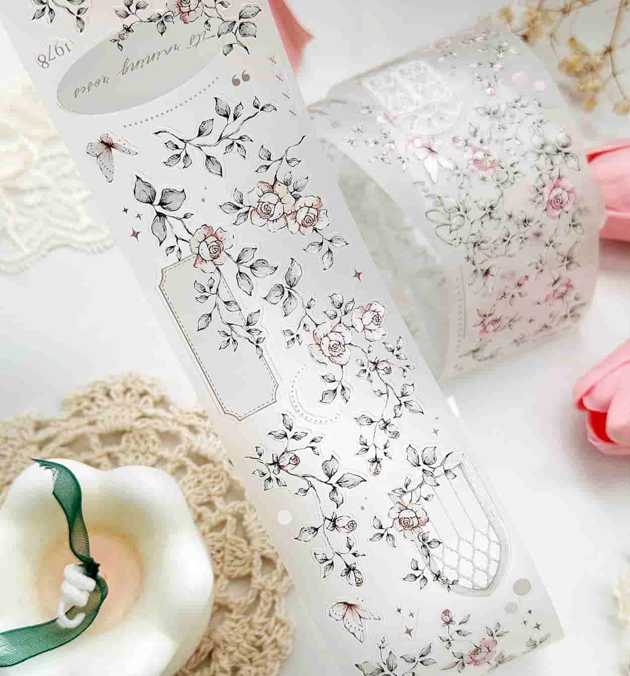 Leela Journals - Washi Tape 50mm - Field of Roses (Precortado)