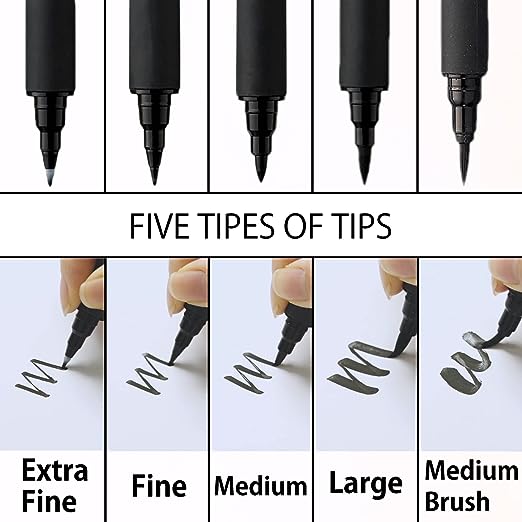 Kuretake - Brush Pen - Pincel Medio XT5-10S - Bimoji Fude