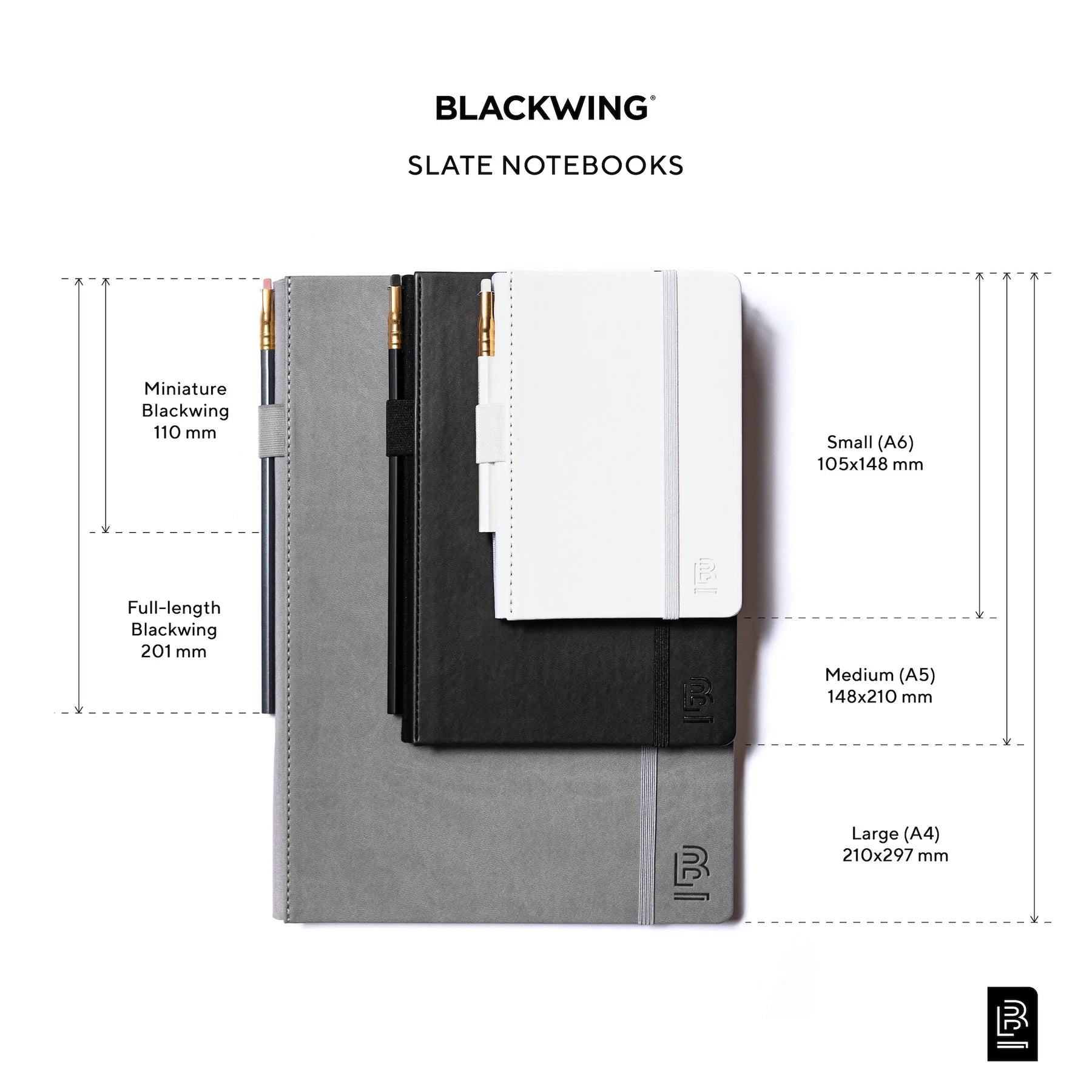 Blackwing - Cuaderno Slate A6 Negro - Liso