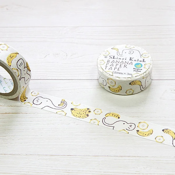 Shinzi Katoh - Washi Tape Papel de Plátano - Banana Elephant