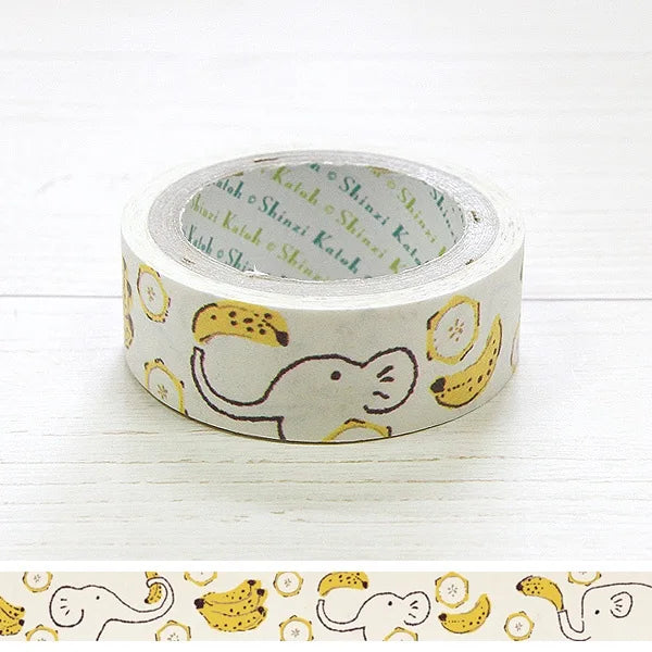 Shinzi Katoh - Washi Tape Papel de Plátano - Banana Elephant