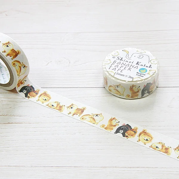 Shinzi Katoh - Washi Tape Papel de Plátano - Shiba Inu2