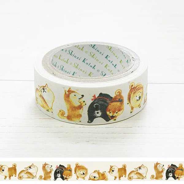 Shinzi Katoh - Washi Tape Papel de Plátano - Shiba Inu2