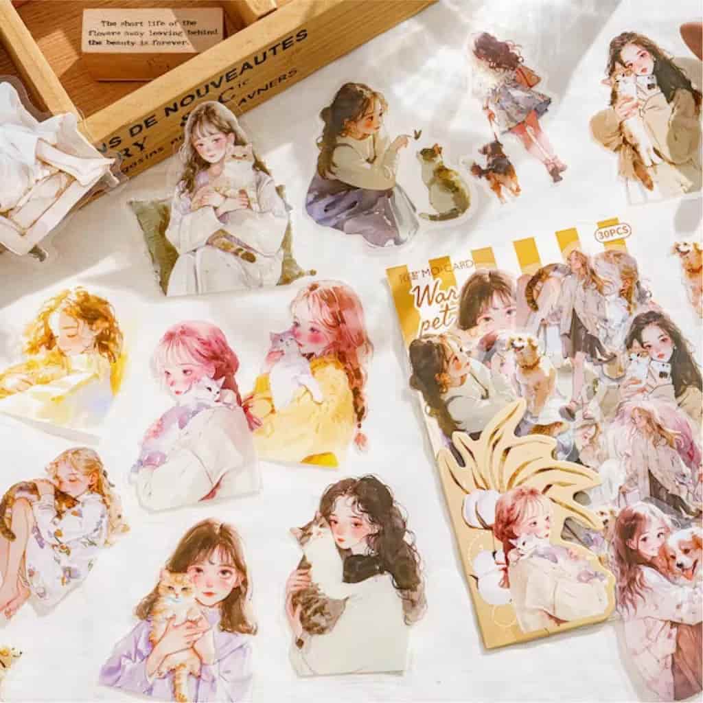 MO·CARD - Pegatinas transparentes Chicas - Coffee Aroma