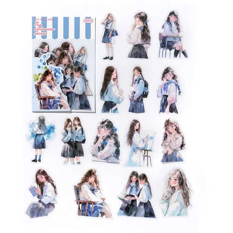 MO·CARD - Pegatinas transparentes Chicas - The Afternoon Recess