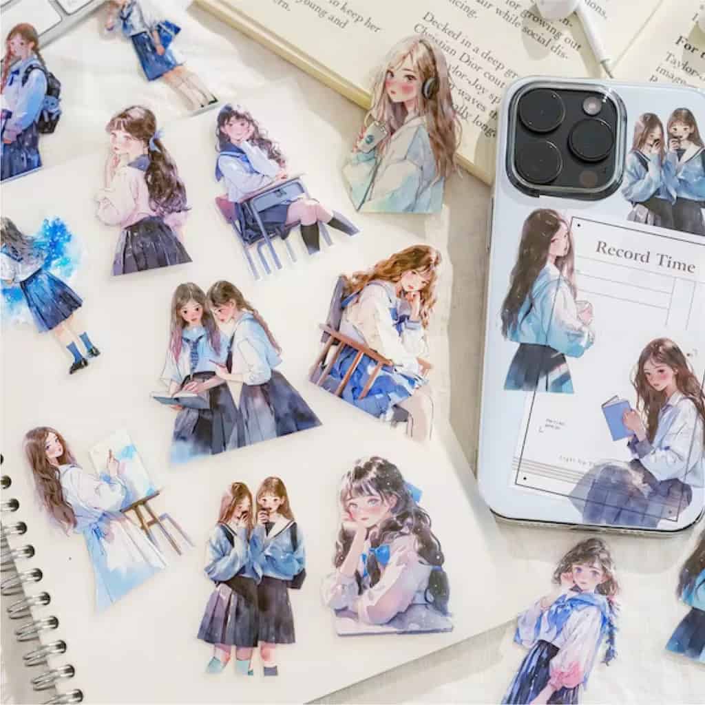 MO·CARD - Pegatinas transparentes Chicas - The Afternoon Recess