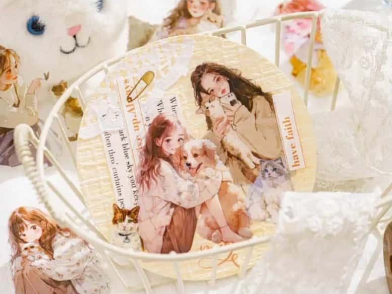 MO·CARD - Pegatinas transparentes Chicas - Warm Pet