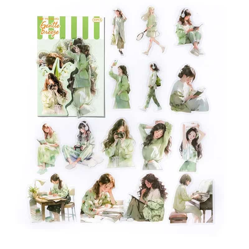 MO·CARD - Pegatinas transparentes Chicas - Gentle Breeze