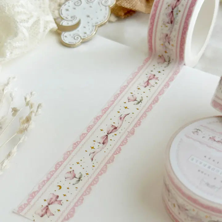 Leela Journals - Washi Tape 20mm - Coquette Bows & Tulips