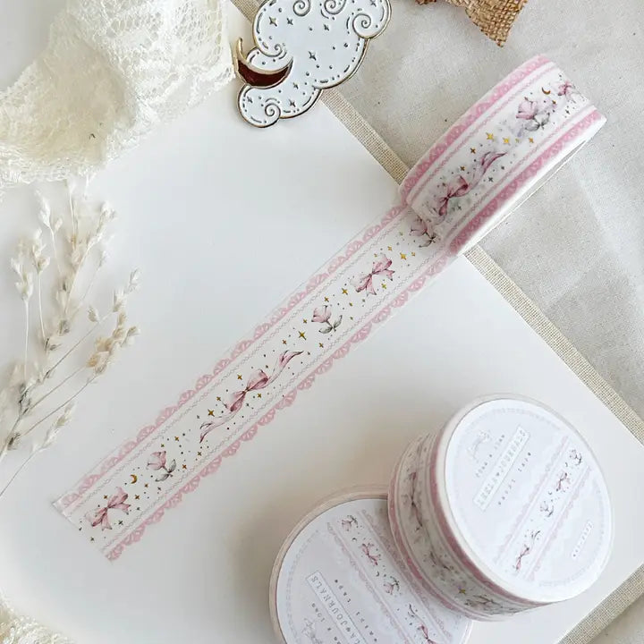 Leela Journals - Washi Tape 20mm - Coquette Bows & Tulips