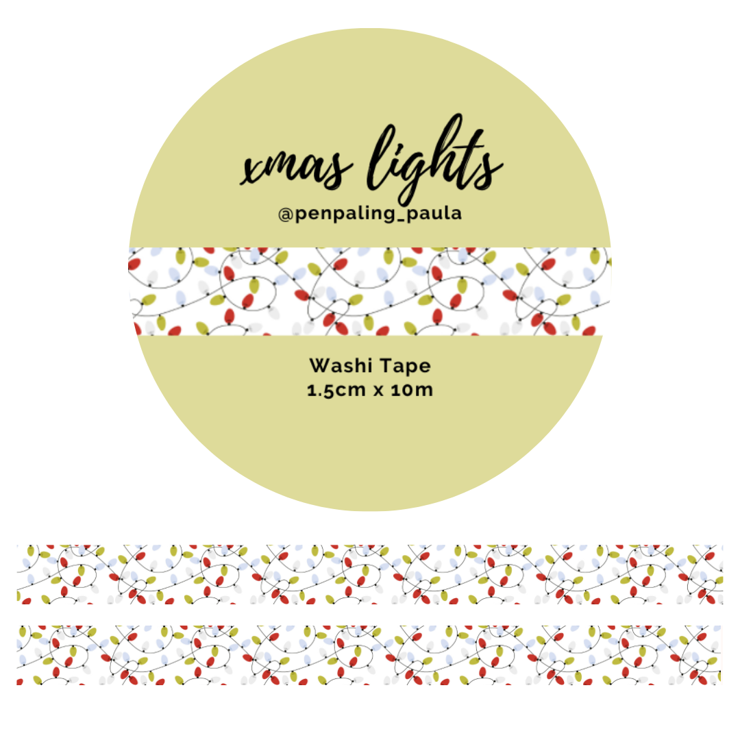 Penpaling Paula - Luces de Navidad - Cinta Washi