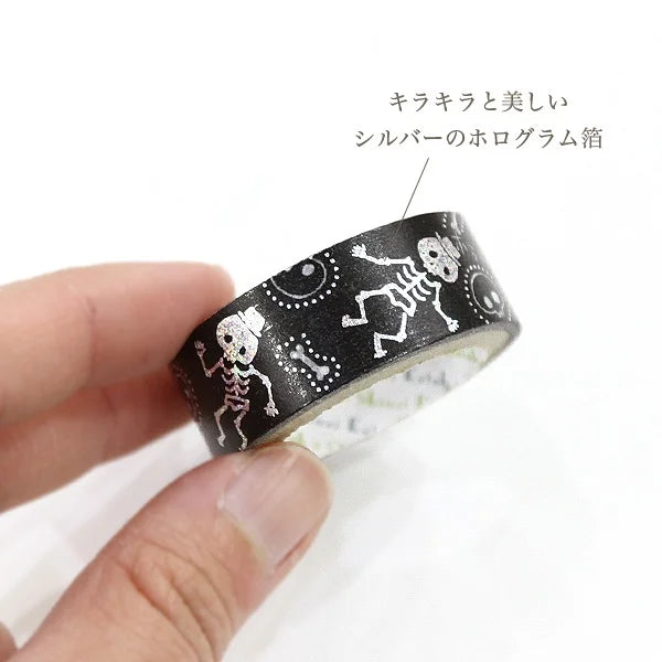 Shinzi Katoh - Foil Washi Tape 15mm - Bones