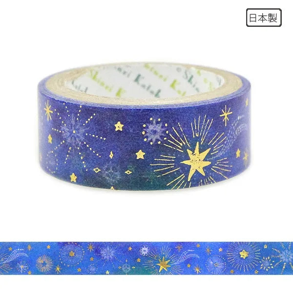 Shinzi Katoh - Foil Washi Tape 15mm - Starry Sky