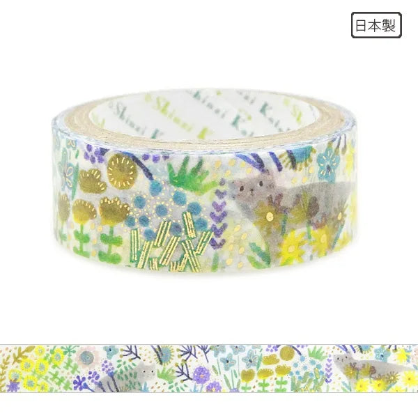 Shinzi Katoh - Foil Washi Tape 15mm - Nekoniwa