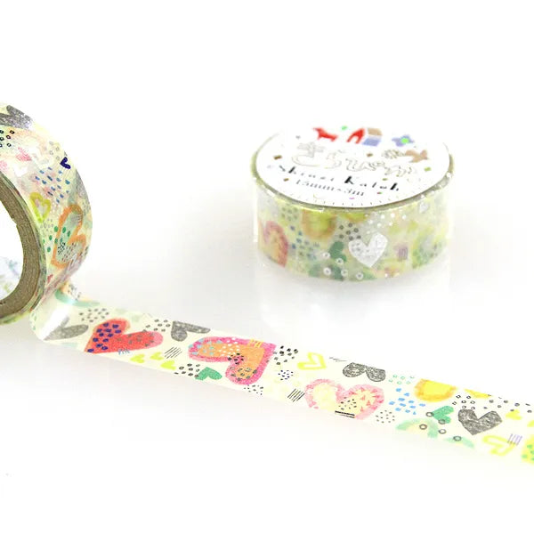 Shinzi Katoh - Foil Washi Tape 15mm - Heart