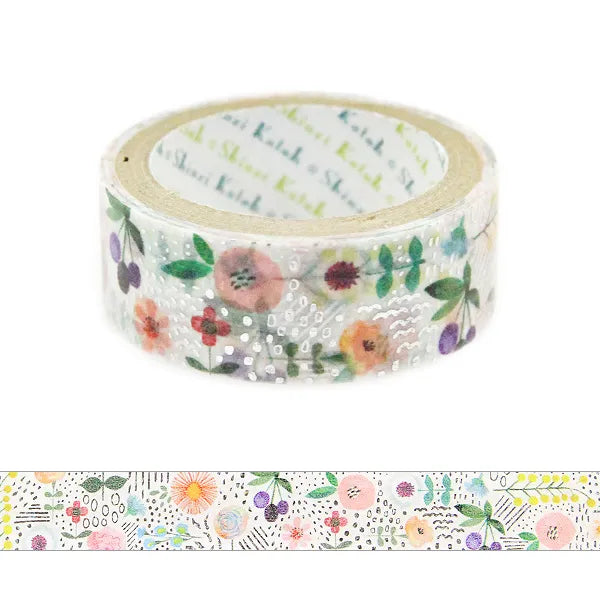 Shinzi Katoh - Foil Washi Tape 15mm - Botany