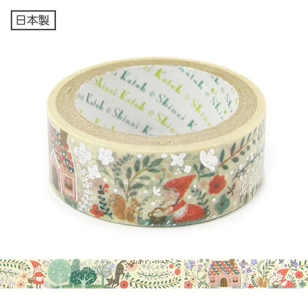 Shinzi Katoh - Foil Washi Tape 15mm - Caperucita Roja