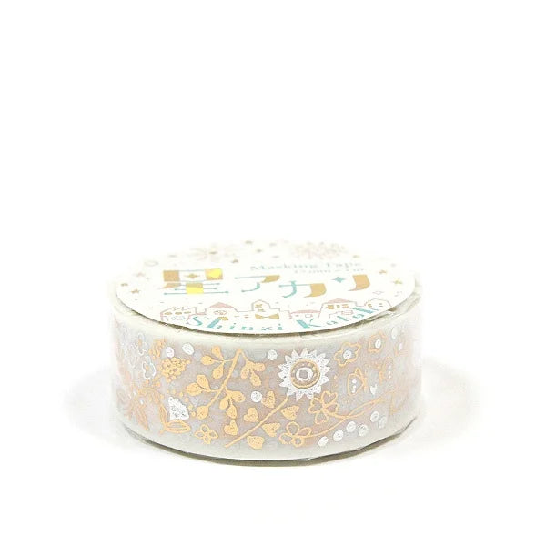 Shinzi Katoh - Foil Washi Tape 15mm - Flowers and Memories