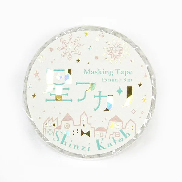 Shinzi Katoh - Foil Washi Tape 15mm - House Line