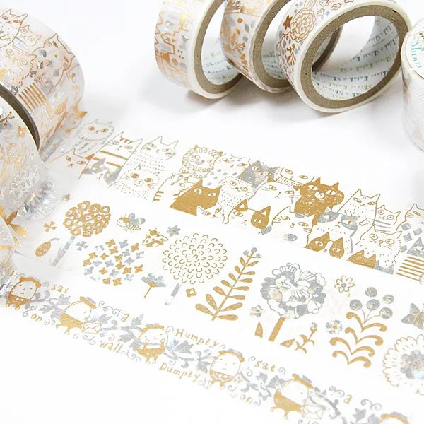 Shinzi Katoh - Foil Washi Tape 27mm - Flowers