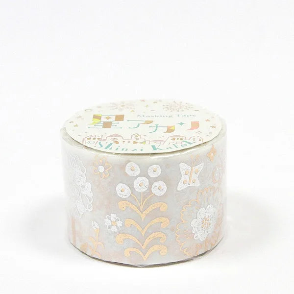 Shinzi Katoh - Foil Washi Tape 27mm - Flowers