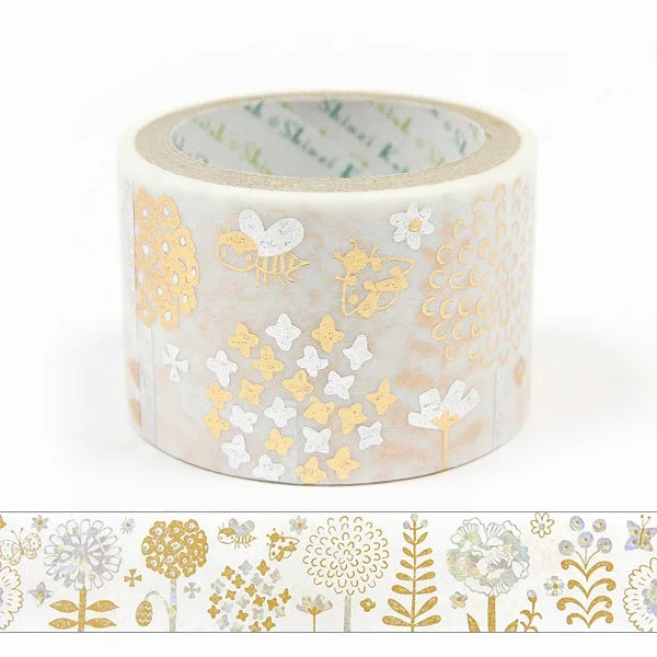 Shinzi Katoh - Foil Washi Tape 27mm - Flowers