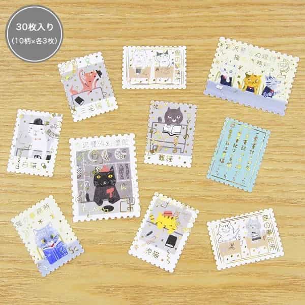 Shinzi Katoh - Cajita de pegatinas 30ud - Cat Office