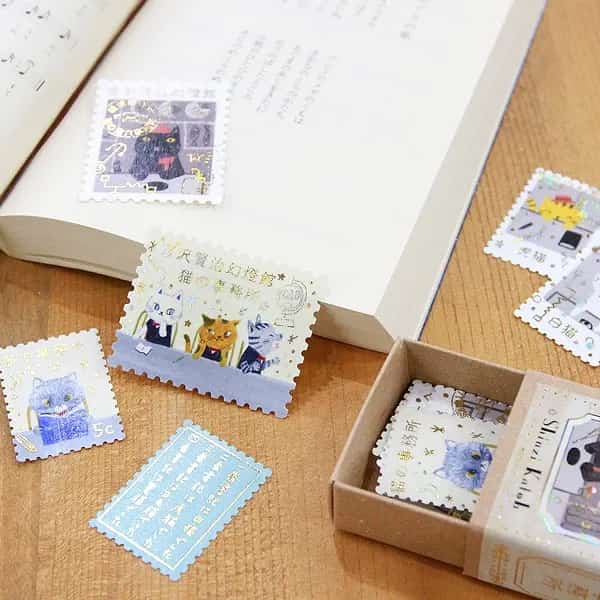 Shinzi Katoh - Cajita de pegatinas 30ud - Cat Office