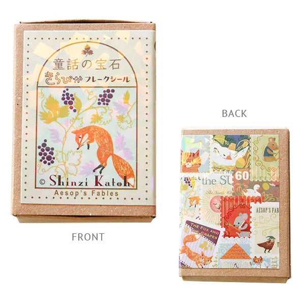 Shinzi Katoh - Cajita de pegatinas 30ud - Aesops Fables1